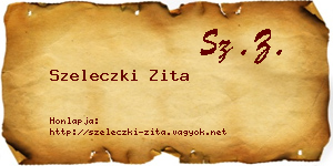 Szeleczki Zita névjegykártya